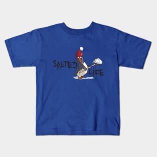 Salted Life Penguin Snow Shoveling Kids T-Shirt